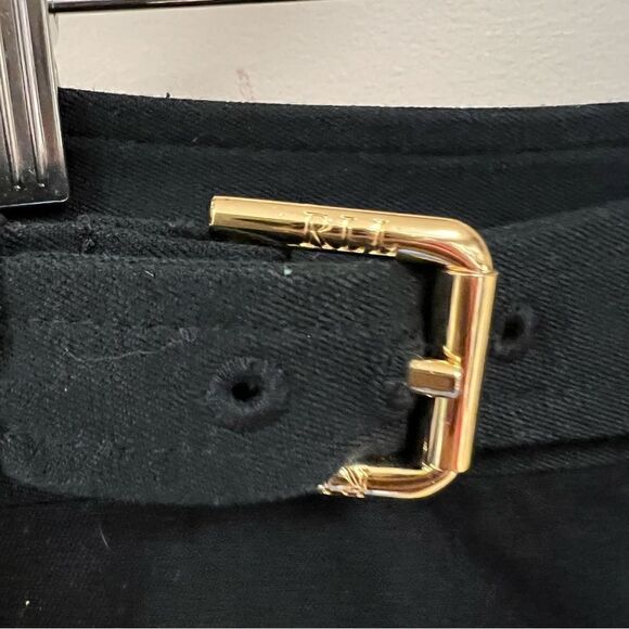 Ralph Lauren black pants with gold side buckle Sz 8 - Picture 3 of 6